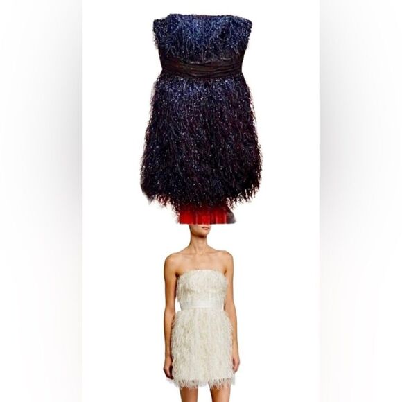 Jay Godfrey Remi Mini Feather Dress Size 2 - Picture 1 of 3